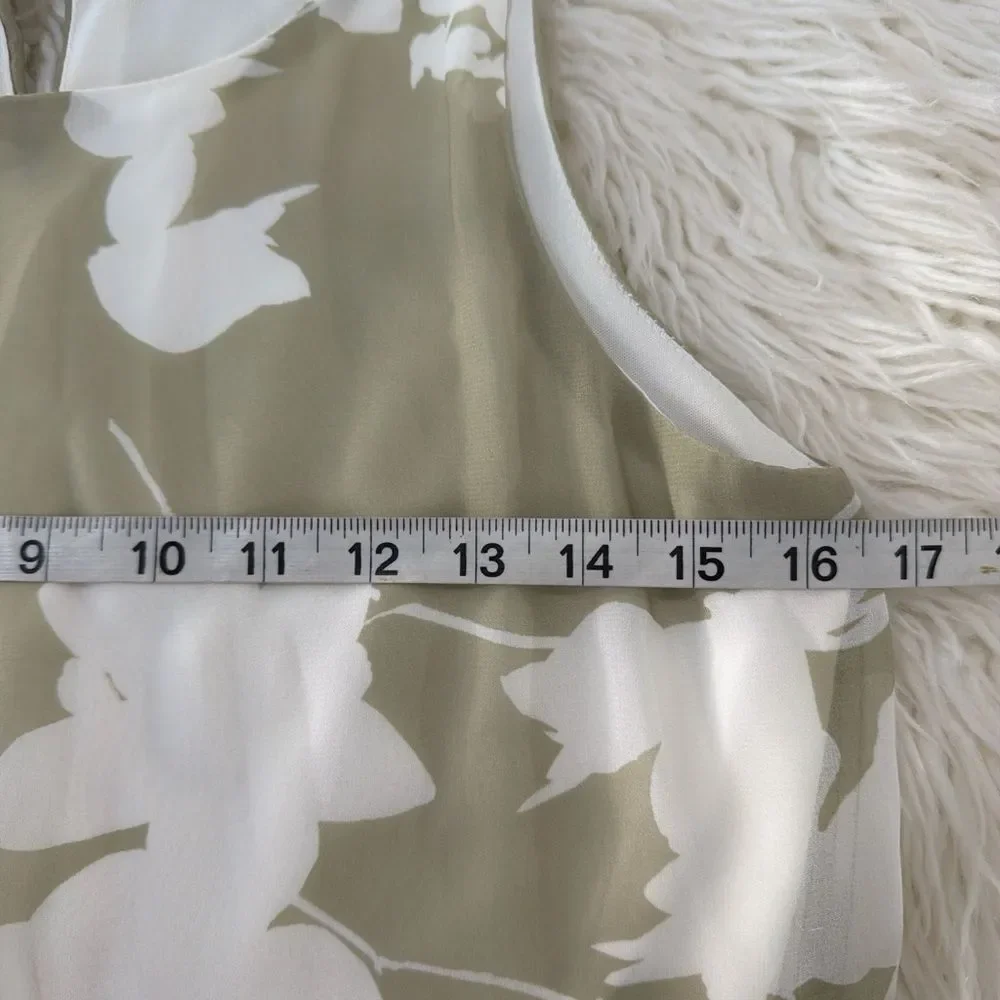 Frank Lyman Design Olive and White Floral Maxi Dress size 4 NWT - Picture 3 of 8
